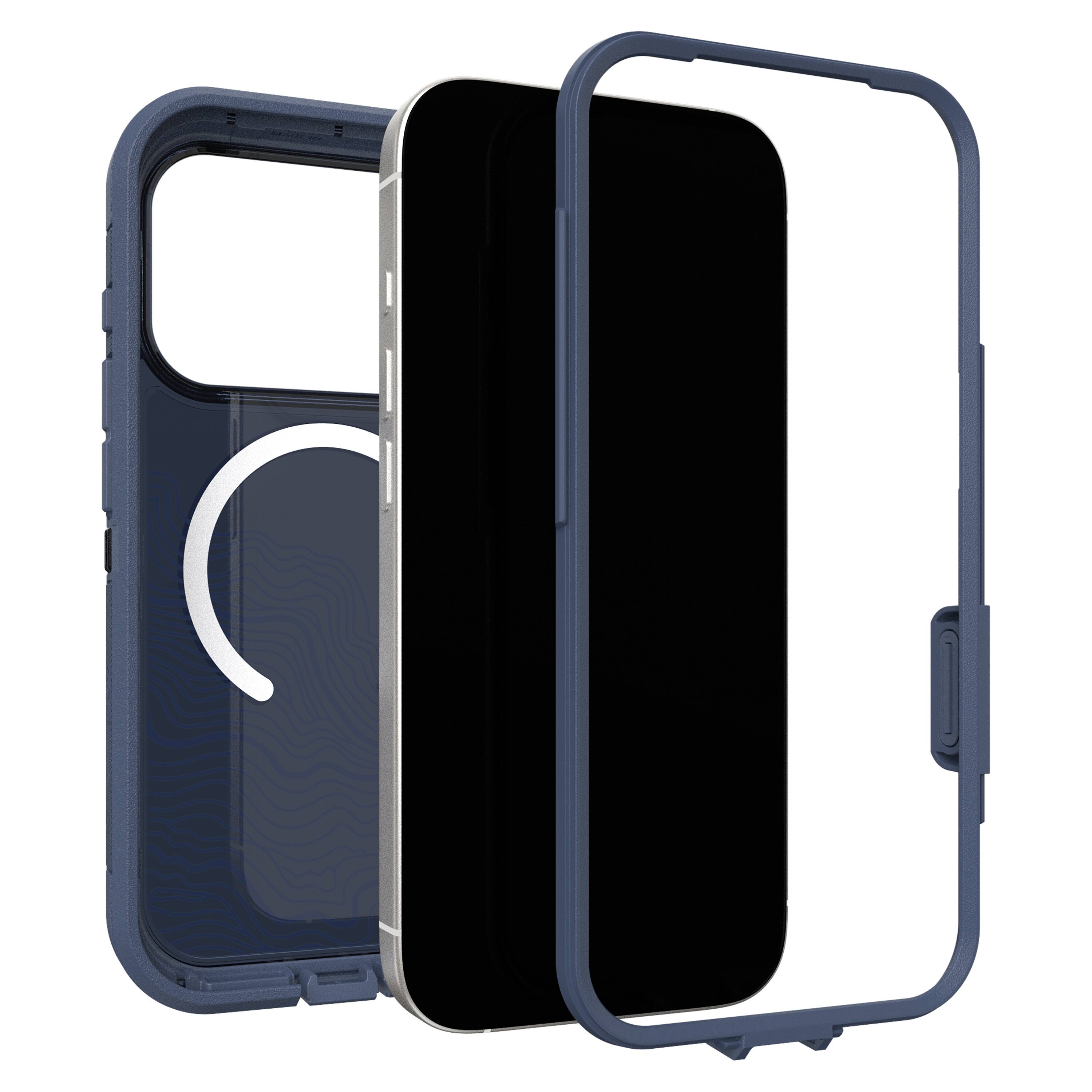 Back. OtterBox - Defender Series Pro XT Hard Shell for Apple iPhone 17 Pro - Blue.