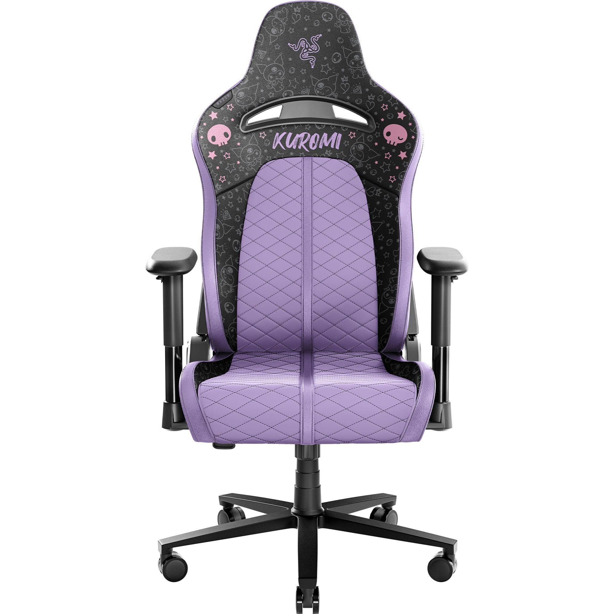 Front. Razer - Enki X Essential Gaming Chair with Synthetic Leather - Kuromi Edition.