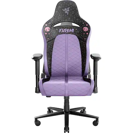 Front. Razer - Enki X Essential Gaming Chair with Synthetic Leather - Kuromi Edition.