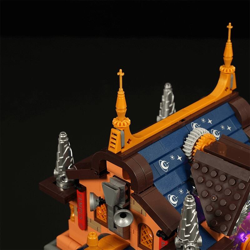 Alt View 5. Lumibricks - Steampunk Magic Shop Lighting Building Set, 2056-Piece Collectible Display Model and Moving Mechanisms, Ages 16+.