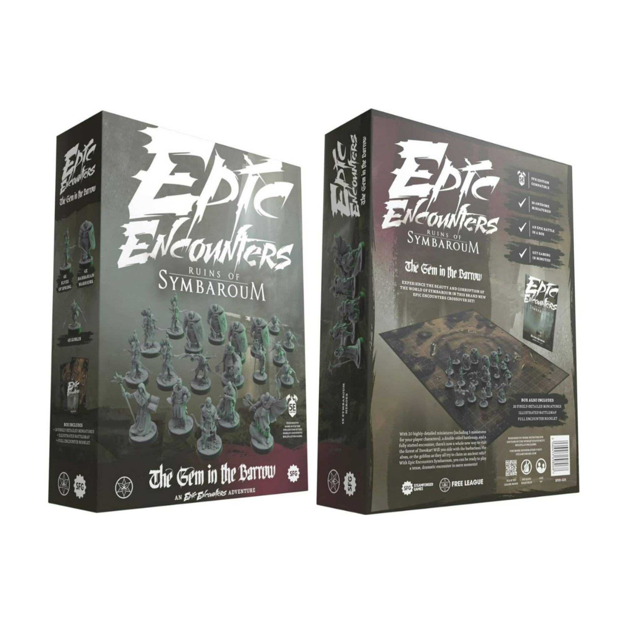 - Epic Encounters Ruins of Symbarium
- The Gem in the Barrow
- An Epic Encounters Adventure
- FREE LEAGUE