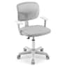 Costway - Kids Desk Chair Study Computer Chair with Adjustable Height, Lumbar Support - Gray