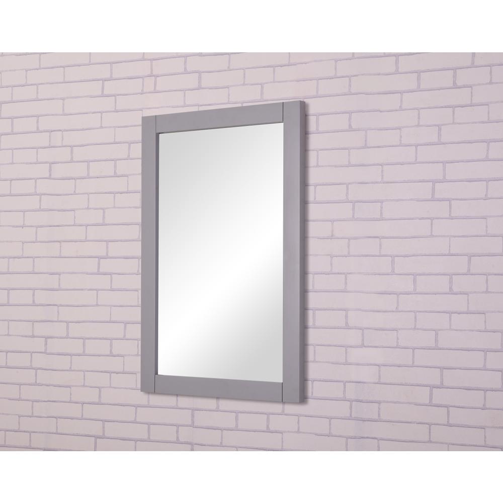 Angle. Elegant Decor - Saturn 22 In. Contemporary Mirror In Light Grey - Medium Grey.