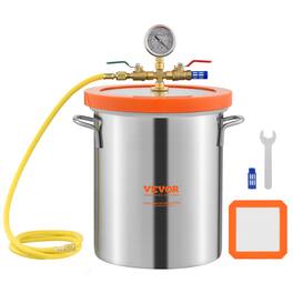VEVOR - 3 Gallon Vacuum Chamber, Upgraded Tempered Glass Lid Vacuum Degassing Chamber, 304 Stainless Steel Chamber