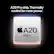 A20 Pro chip. Thermally cooled for more power.