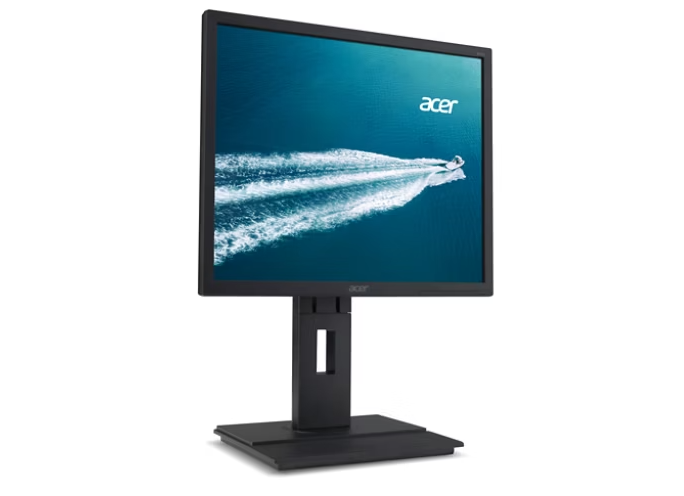 The text on the image is:

- "acer" (on the screen)
- "acer" (on the bottom bezel of the monitor)