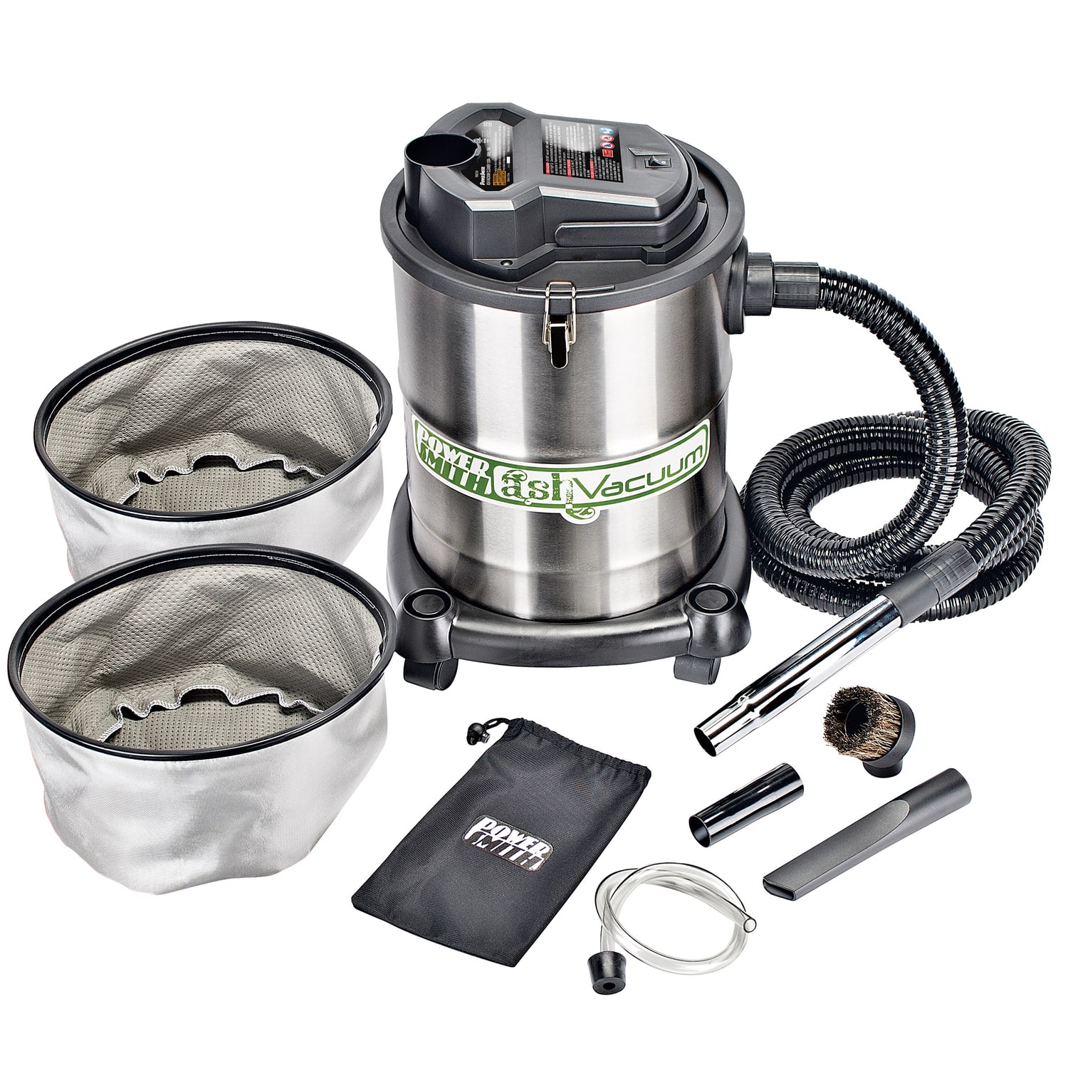 PowerSmith - Deluxe Ash Vacuum Cleaner, 4 Gallon Capacity, 10 Amp, Metal Canister, Pellet Hose, Accessory Pack, 16 ft Cord - Multicolor price history on PriceWatchPro