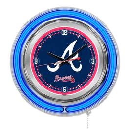Holland Bar Stool Co. - Atlanta Braves Double-Walled Neon Clock - Multicolor