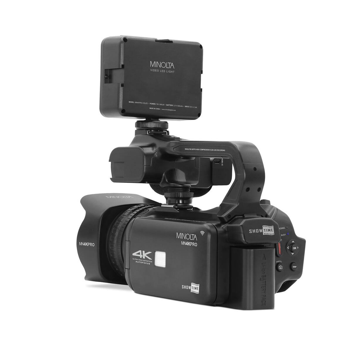 MINOLTA VIDEO LED LIGHT

MINOLTA
MN4KPRO
4K AUTOFOCUS

MINOLTA MN4KPRO
SHOW TIME Li-ion BATTERY PACK

JUST
OK XP