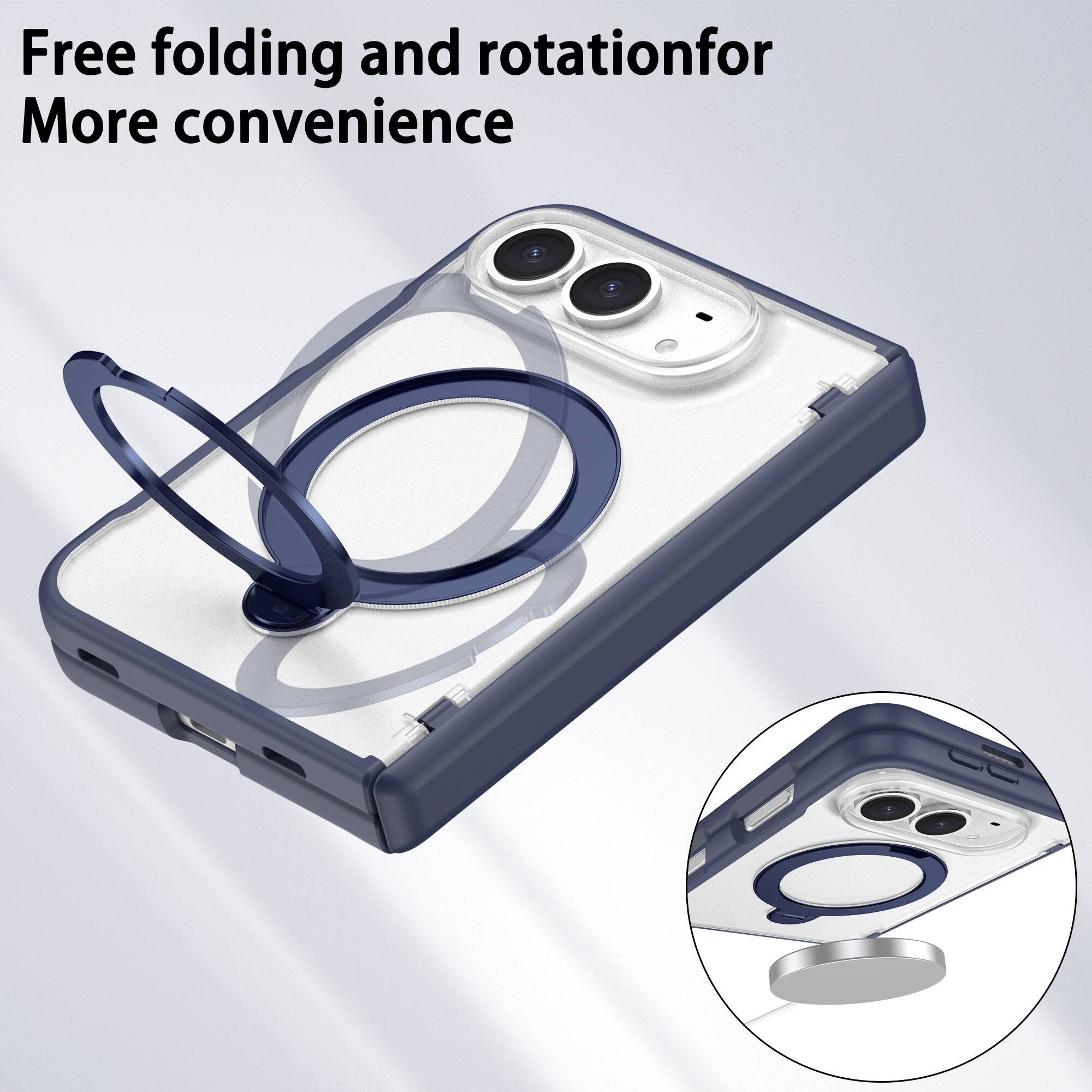 Free folding and rotation for More convenience