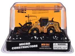 CAT Caterpillar 950M Wheel Loader (Log Fork Version) "Micro-Constructor" Series Diecast Model by Diecast Masters - Yellow