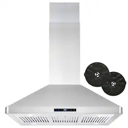 COSMO - 36 inches - Convertible - Island Range Hood - Stainless Steel