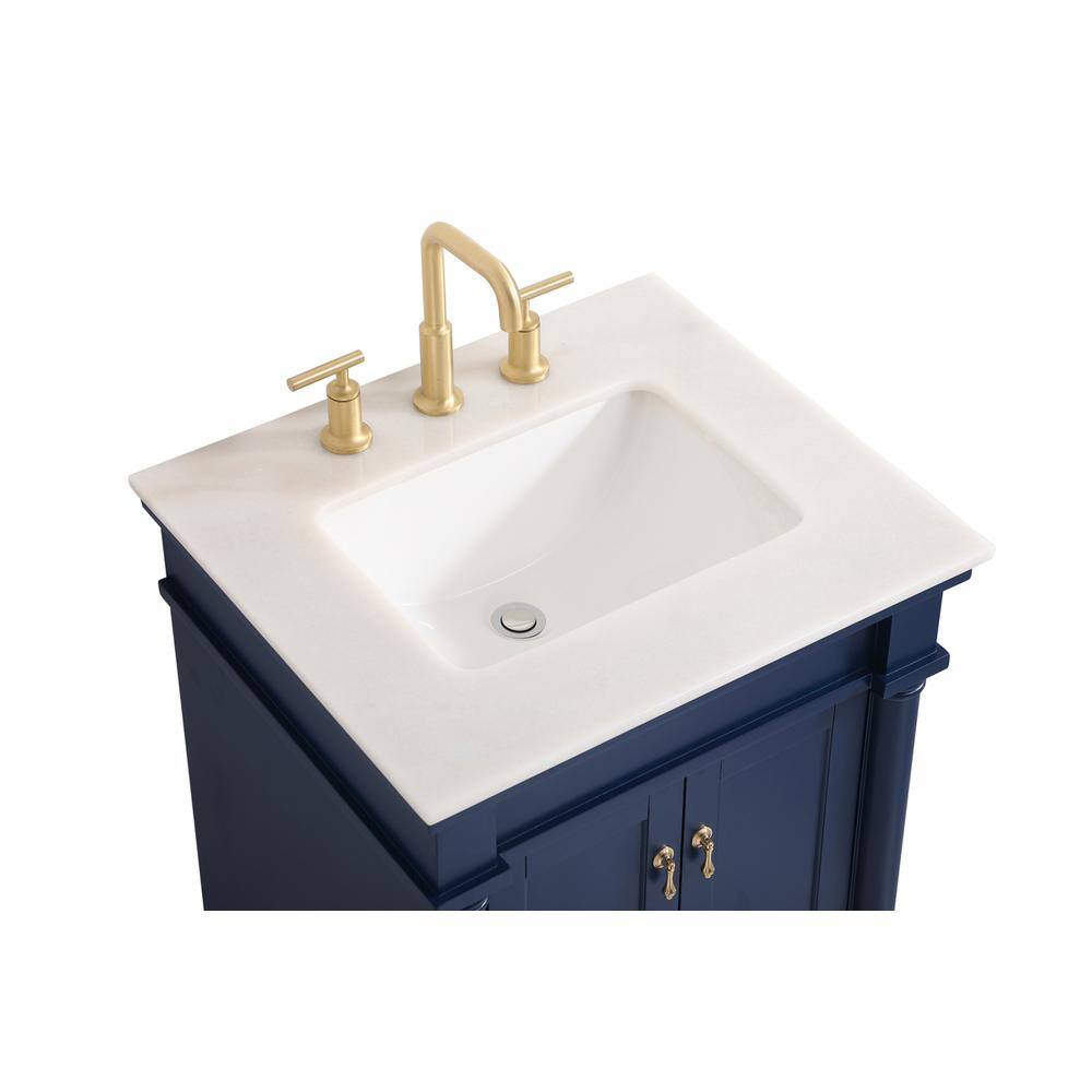 Alt View 1. Elegant Kitchen and Bath - 24 inch Single bathroom vanity in blue - Blue.