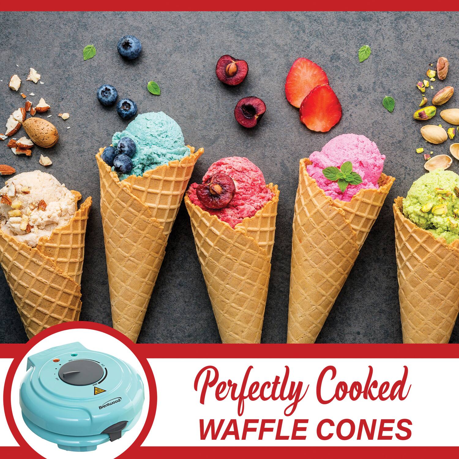 Perfectly Cooked WAFFLE CONES