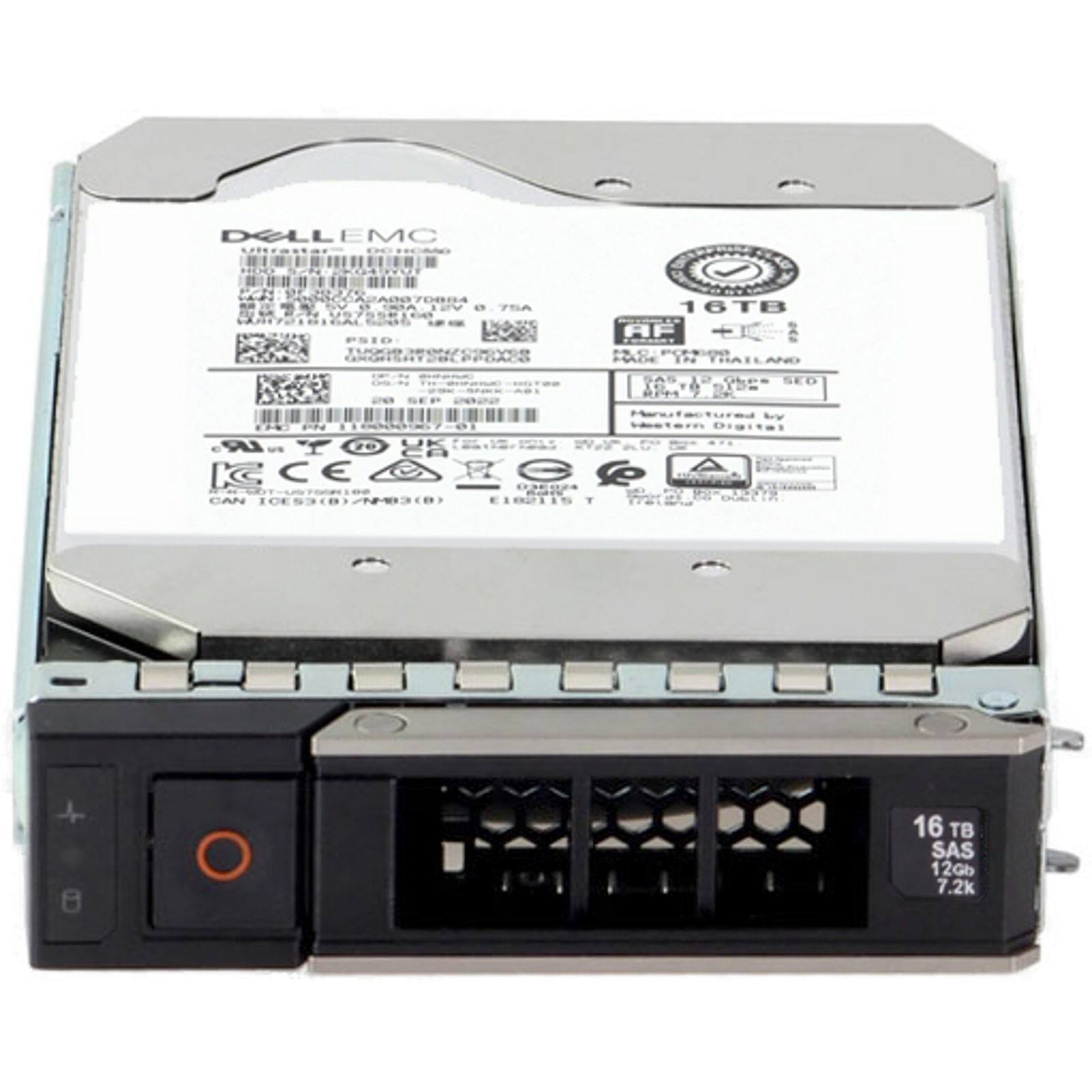 Dell EMC  
16TB  
AF  
PSID e FSA  
16TB AF 2  
SC M 1P  
GAILANO SAS 1D  
Okes  
SED ada ai  
Merofactures Ng  
Hstorn Digitas  
IR 0 UK  
CO CEARGG KC CE  
..ACO CAN ICES3(B)  
13()  
EIG2TIS Y +  
16 TB SAS 12Gb 7.2k