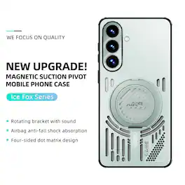 Dteck - Rugged Case for Samsung Galaxy S26+ with Ring Stand, Magnetic Shockproof Slim Heat Dissipation Protective Cover - Lightgreen