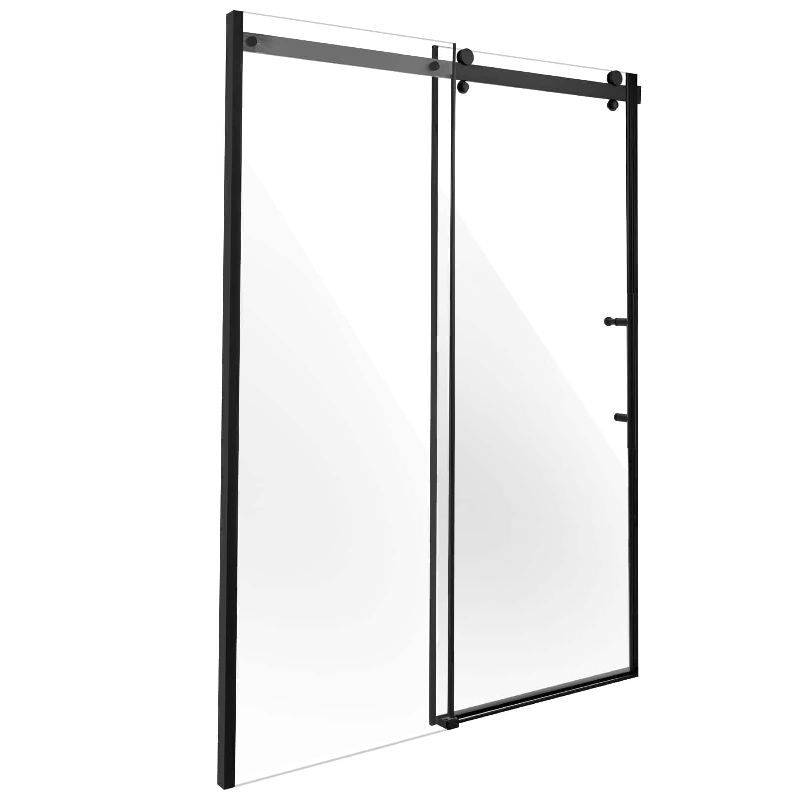 VEVOR - Frameless Shower Door, 58-59 W x 75 H in, Shower Sliding Glass Door with 5/16 in(8mm) Clear SGCC Tempered Glass - Black price history on PriceWatchPro