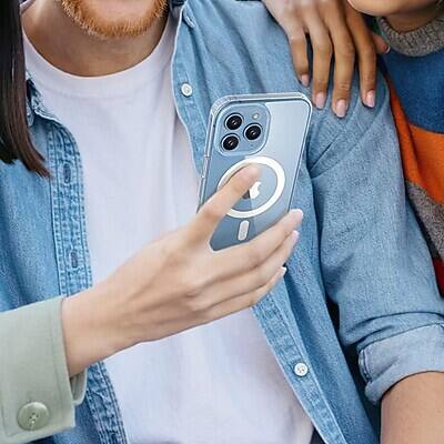 Alt View 7. SaharaCase - SaharaCase Hybrid-Flex Hard Shell Case, Tempered Glass Screen, Camera Protector for iPhone 15 Pro Max - Clear.