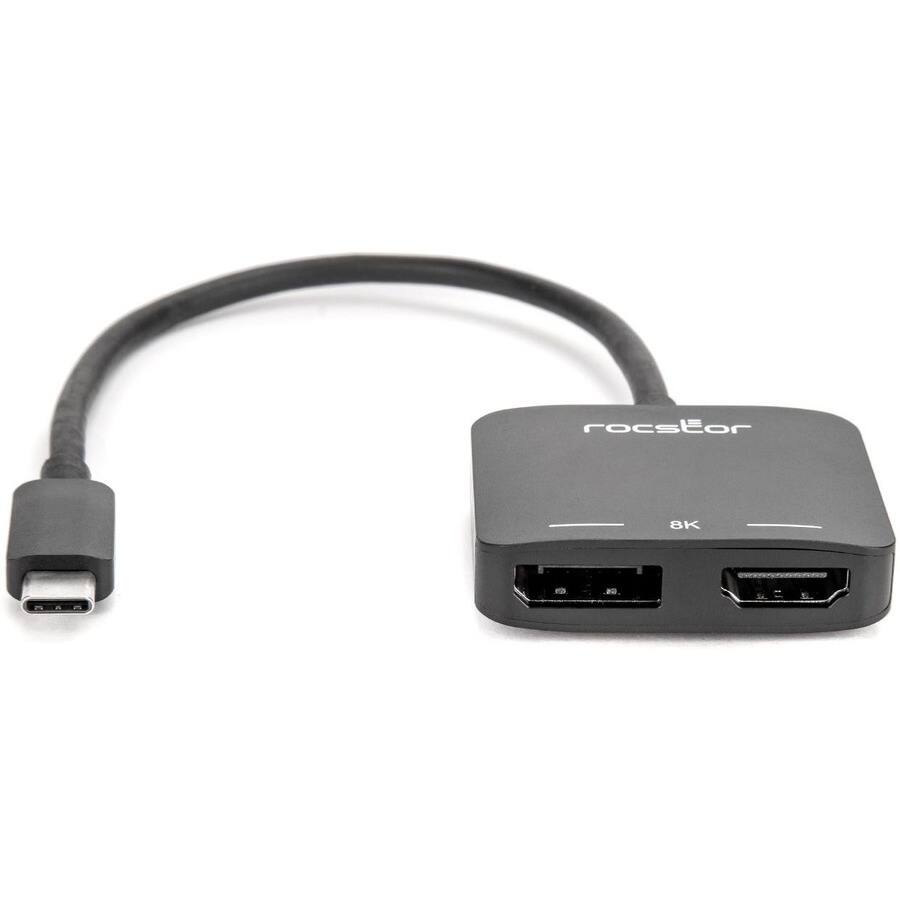 Alt View 4. Rocstor - Rocstor Premium USB C to HDMI 2.0 or DisplayPort 1.4a Monitor Adapter - MST Mode - Rocstor Premium USB-C&trade - Black.