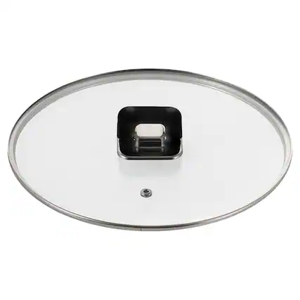 Front. NutriChef - NutriChef Lid For 3.7 Quart Sautepan Pot - Non-Stick Stylish Kitchen Cookware with Foldable Knob, PFOA Free - Black.