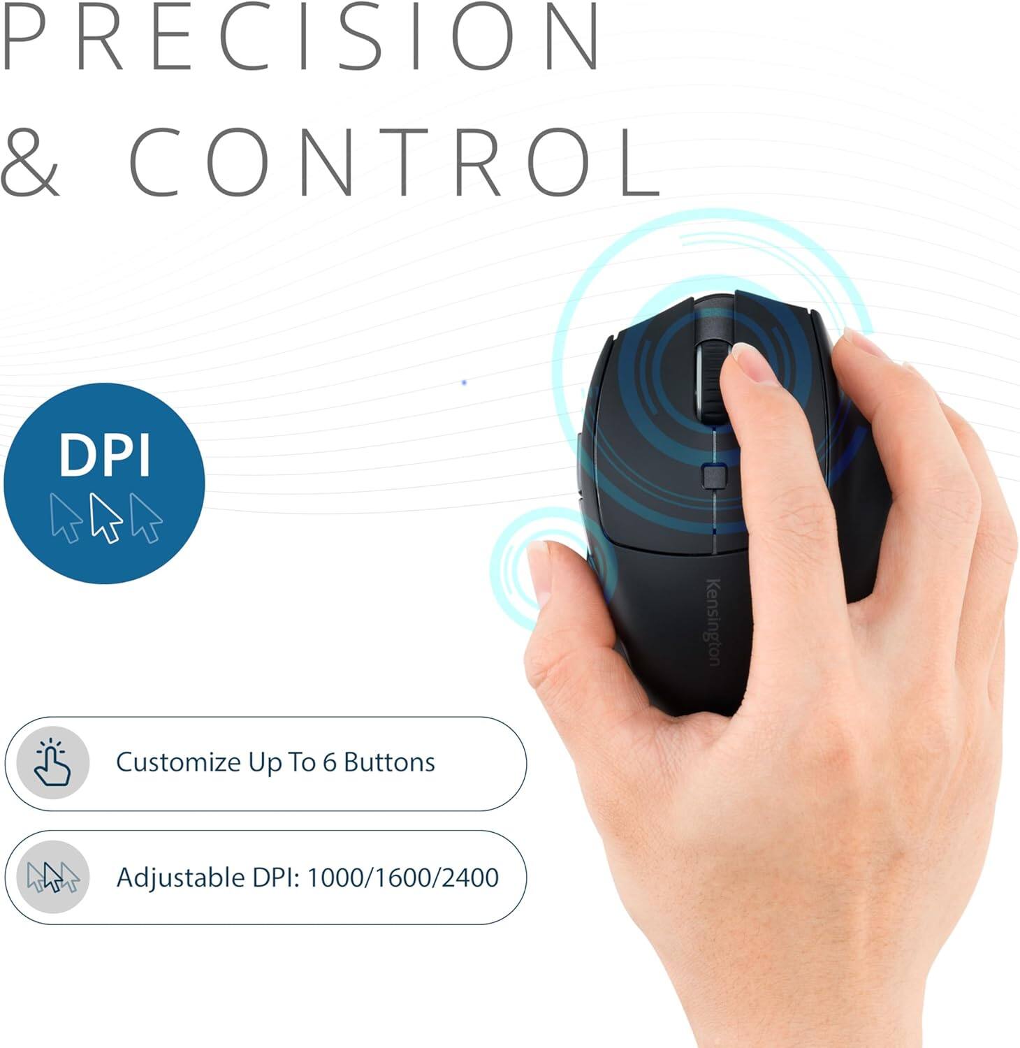 PRECISION & CONTROL  
DPI  
Customize Up To 6 Buttons  
Adjustable DPI: 1000/1600/2400