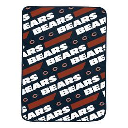 Pegasus - Chicago Bears 60" x 72" Slanted Half-Stripe Wordmark Ultra Soft Blanket - Multicolor