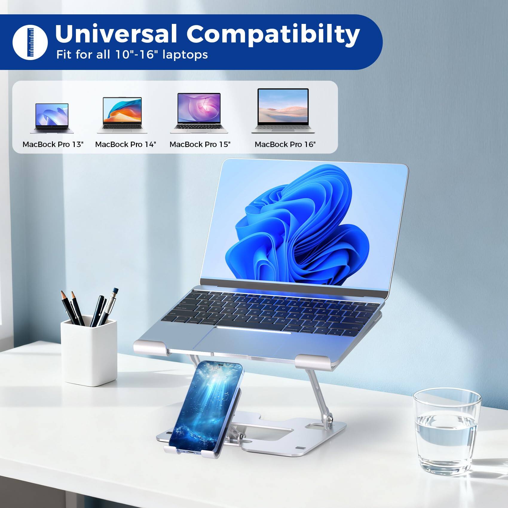 Universal Compatibility  
Fit for all 10"-16" laptops  
MacBook Pro 13"  
MacBook Pro 14"  
MacBook Pro 15"  
MacBook Pro 16"