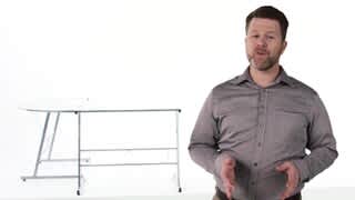 Flash Furniture - Ginny L Contemporary Glass Home Office Desk - Product Overview Video video 0 minutes 44 seconds