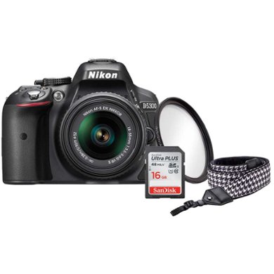 Nikon D5300 DSLR Camera with 18-55mm VR Lens Bundle