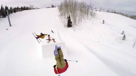 Action camera in use