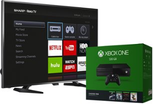 Xbox One 500GB + Sharp 50″ 1080p Roku LED Smart HDTV