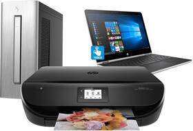 Printer, laptop, desktop