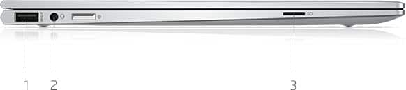 HP Spectre x360 13.3-inch diagonal, side view 1