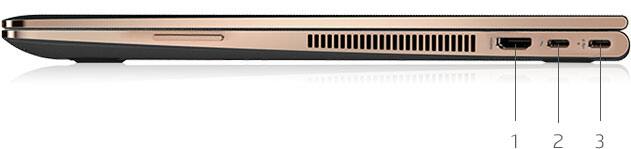 HP Spectre x360 15.6-inch diagonal, side view 1