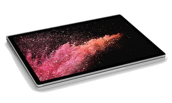 Surface Book 2 in studio mode