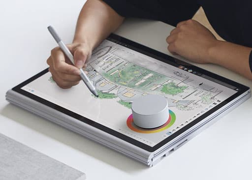 Laptop in tablet mode
