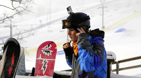 Skier on hill