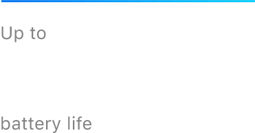 Up to 10-hour battery life