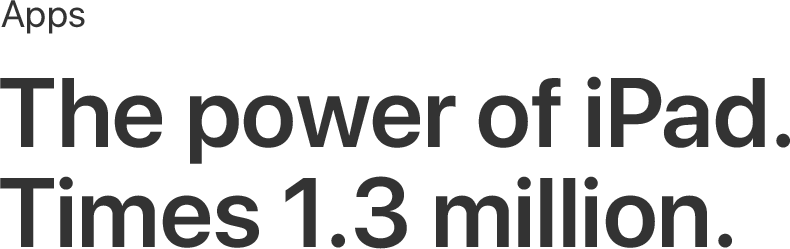 Apps, The Power of iPad, Times 1.3 million, iPad, keyboard, Apple Pencil