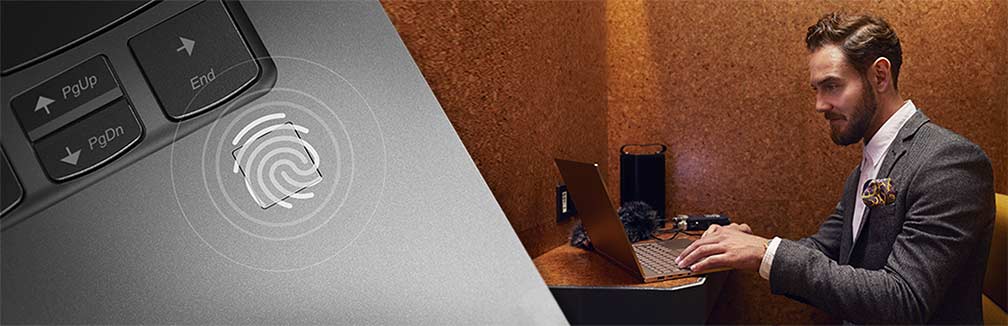 Detail of fingerprint reader