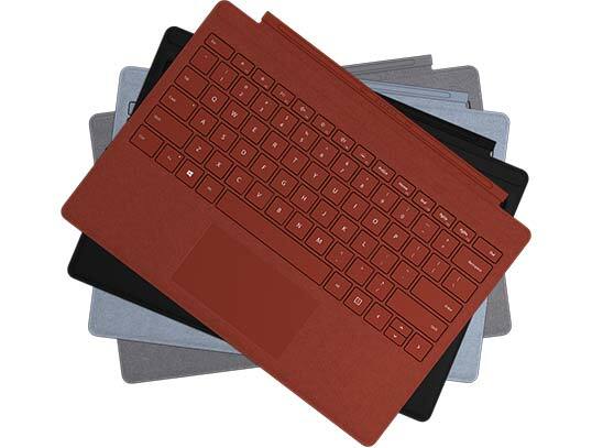 Type Cover keyboard in 4 colors