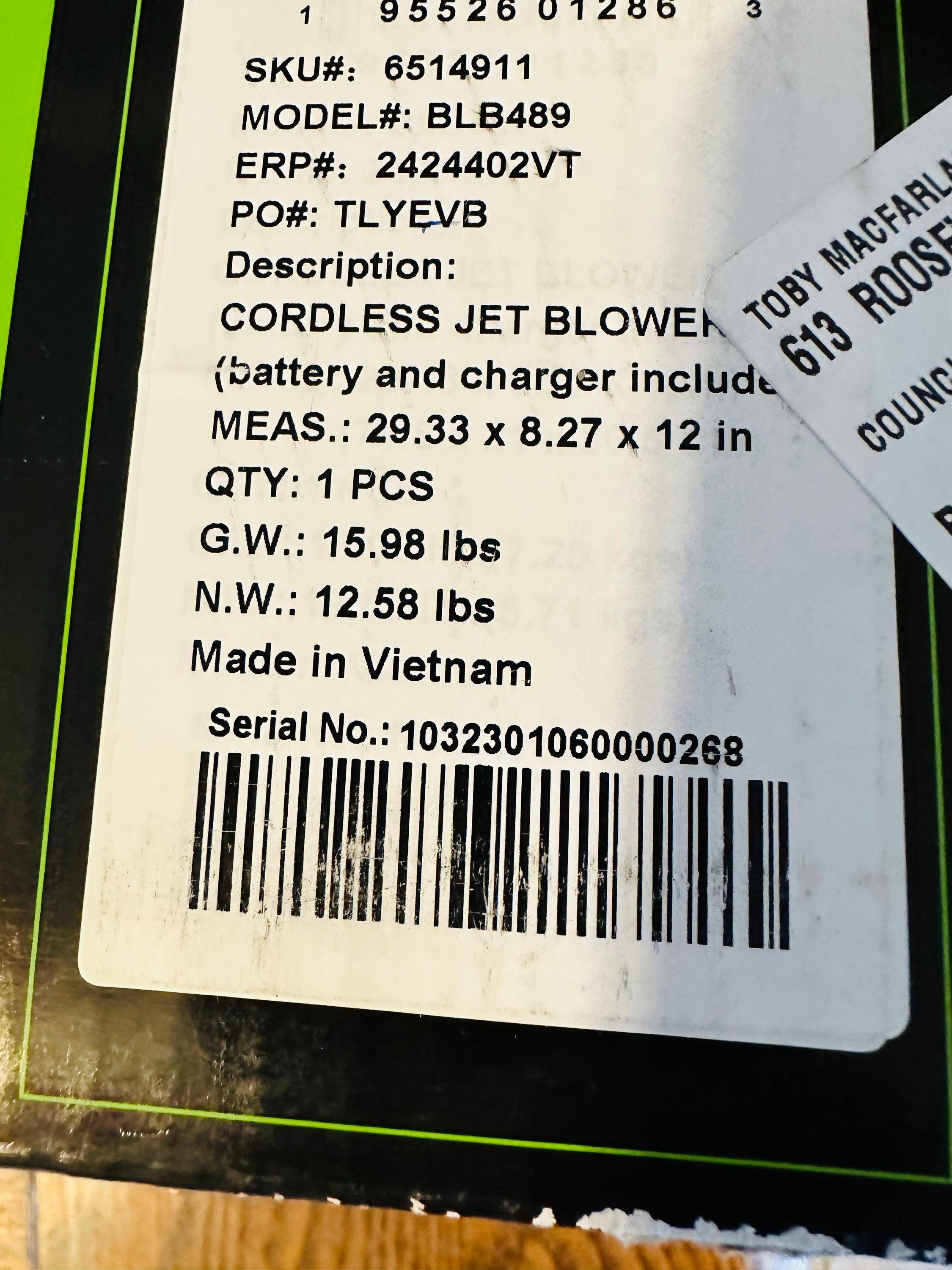 Customer provided, click to load a larger version