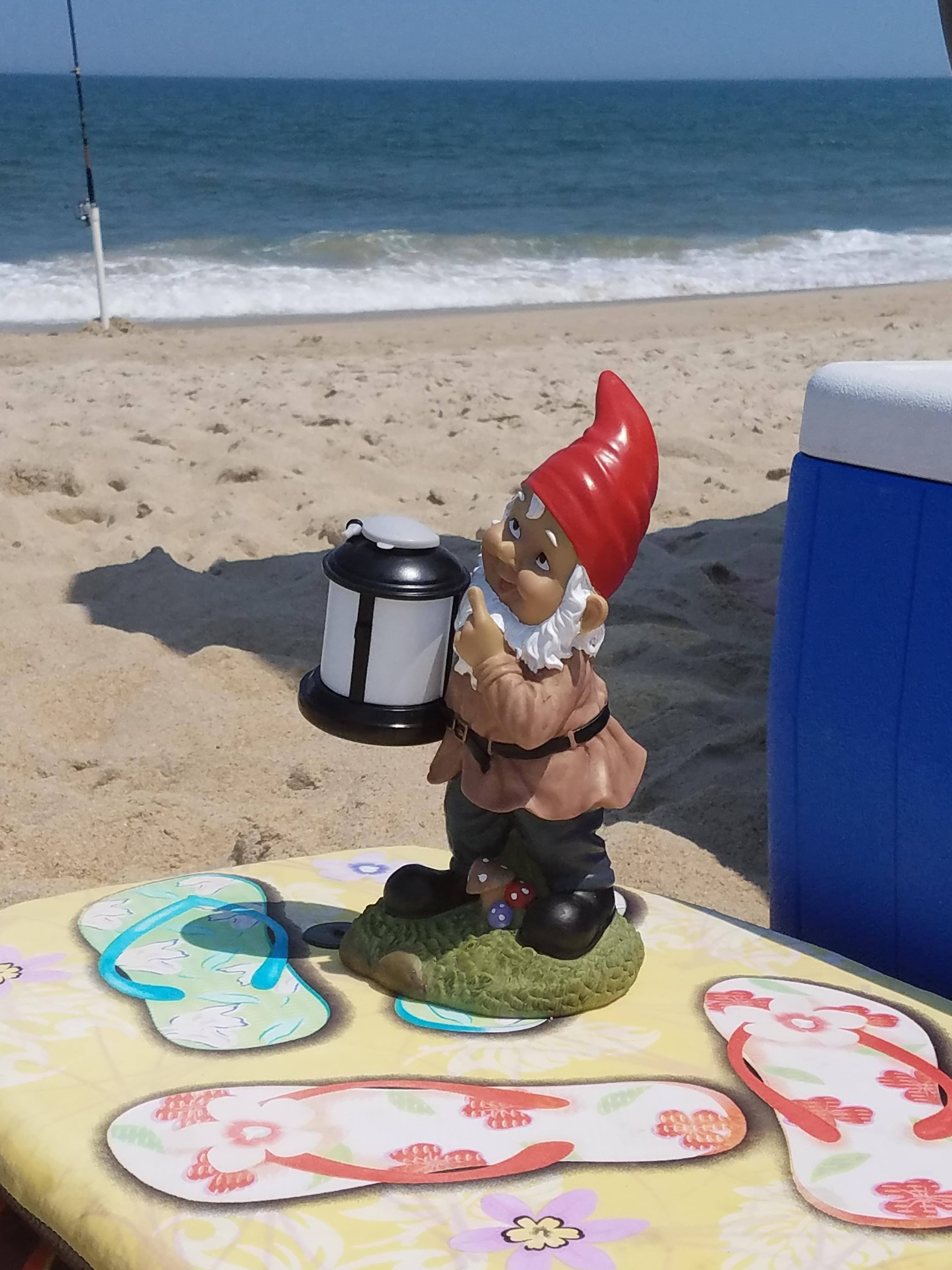 At the beach with my favorite gnomies!, click to load a larger version