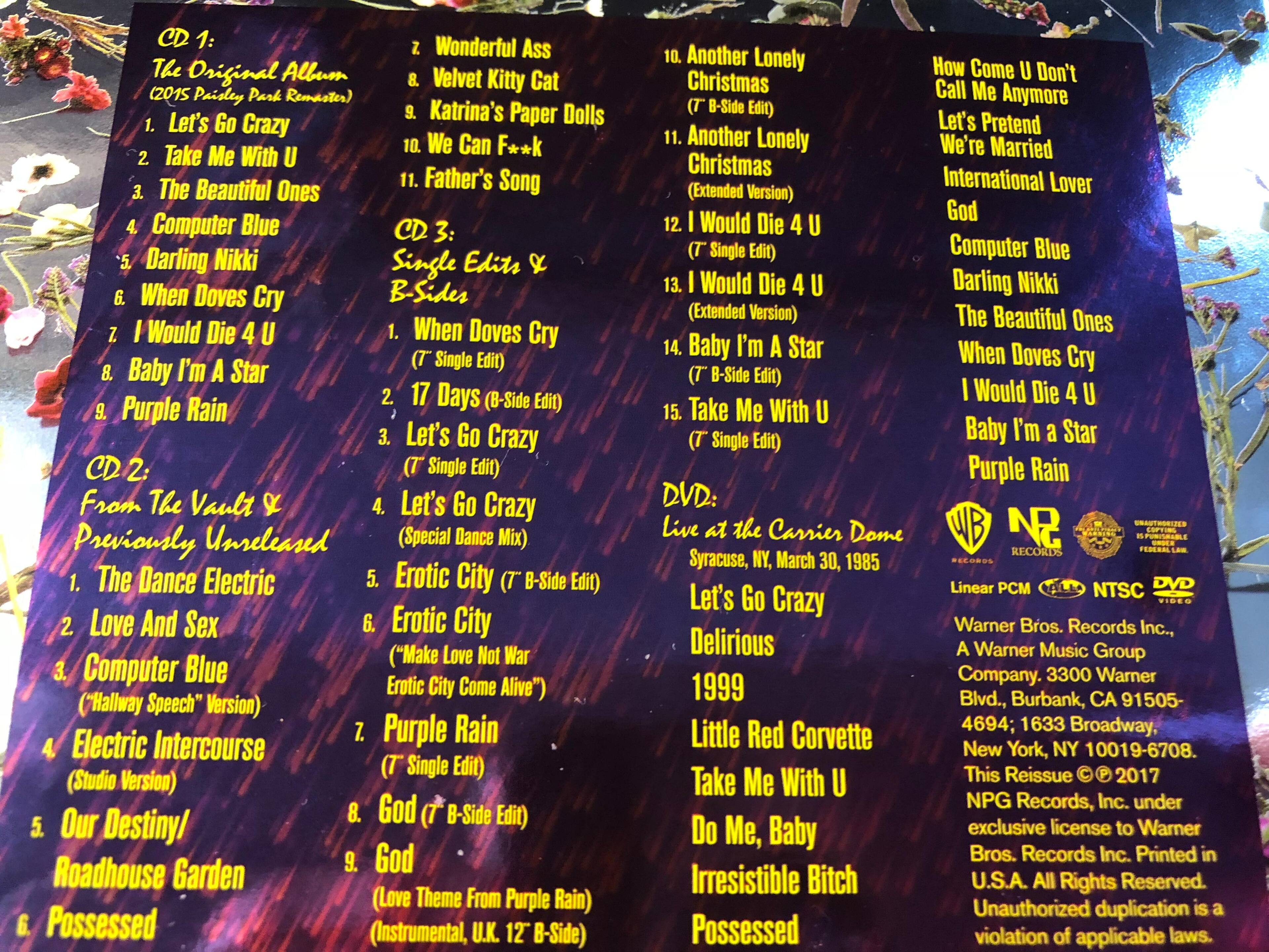 Back Track List, click to load a larger version