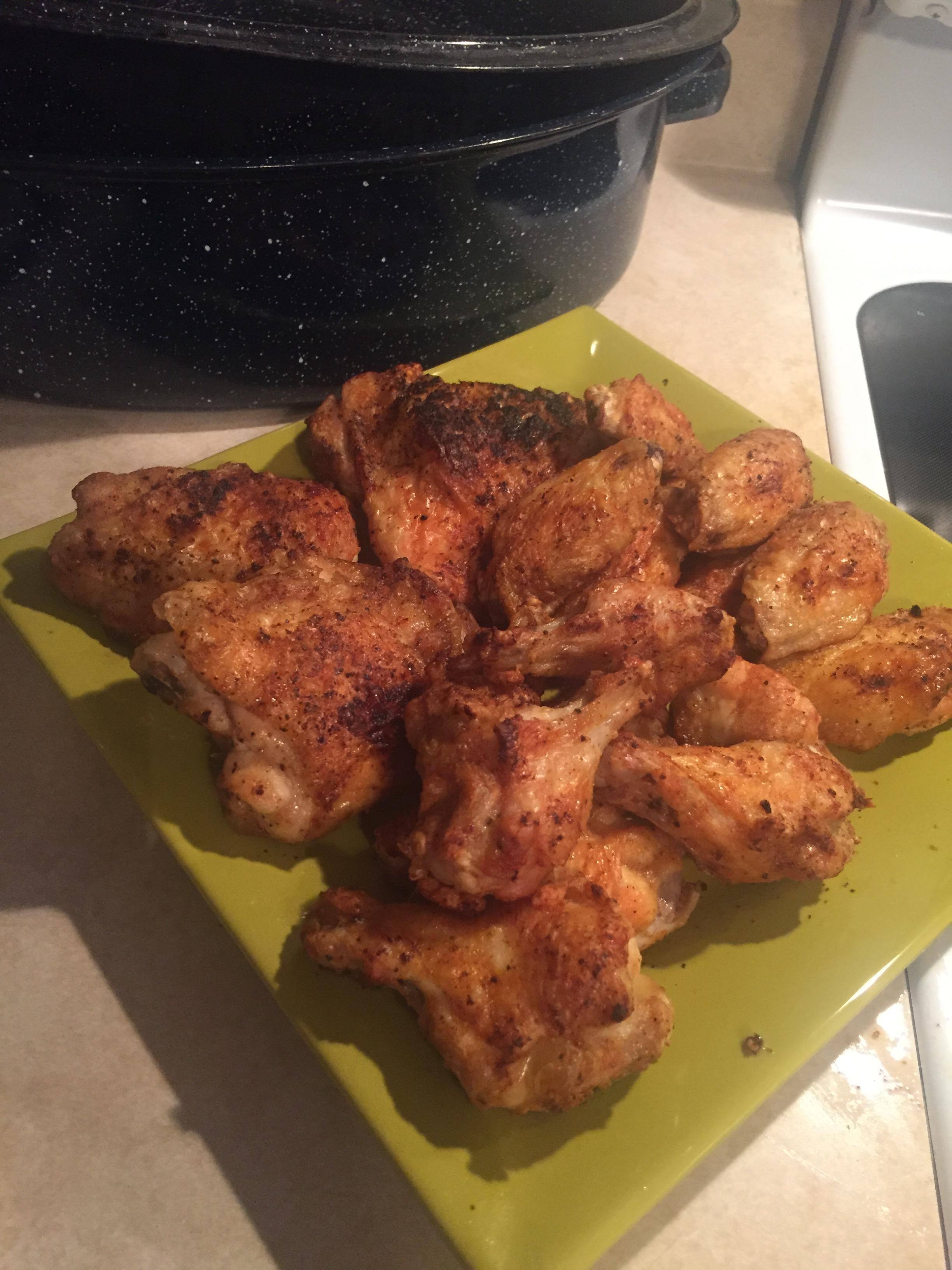 Air fried chicken thighs, click to load a larger version
