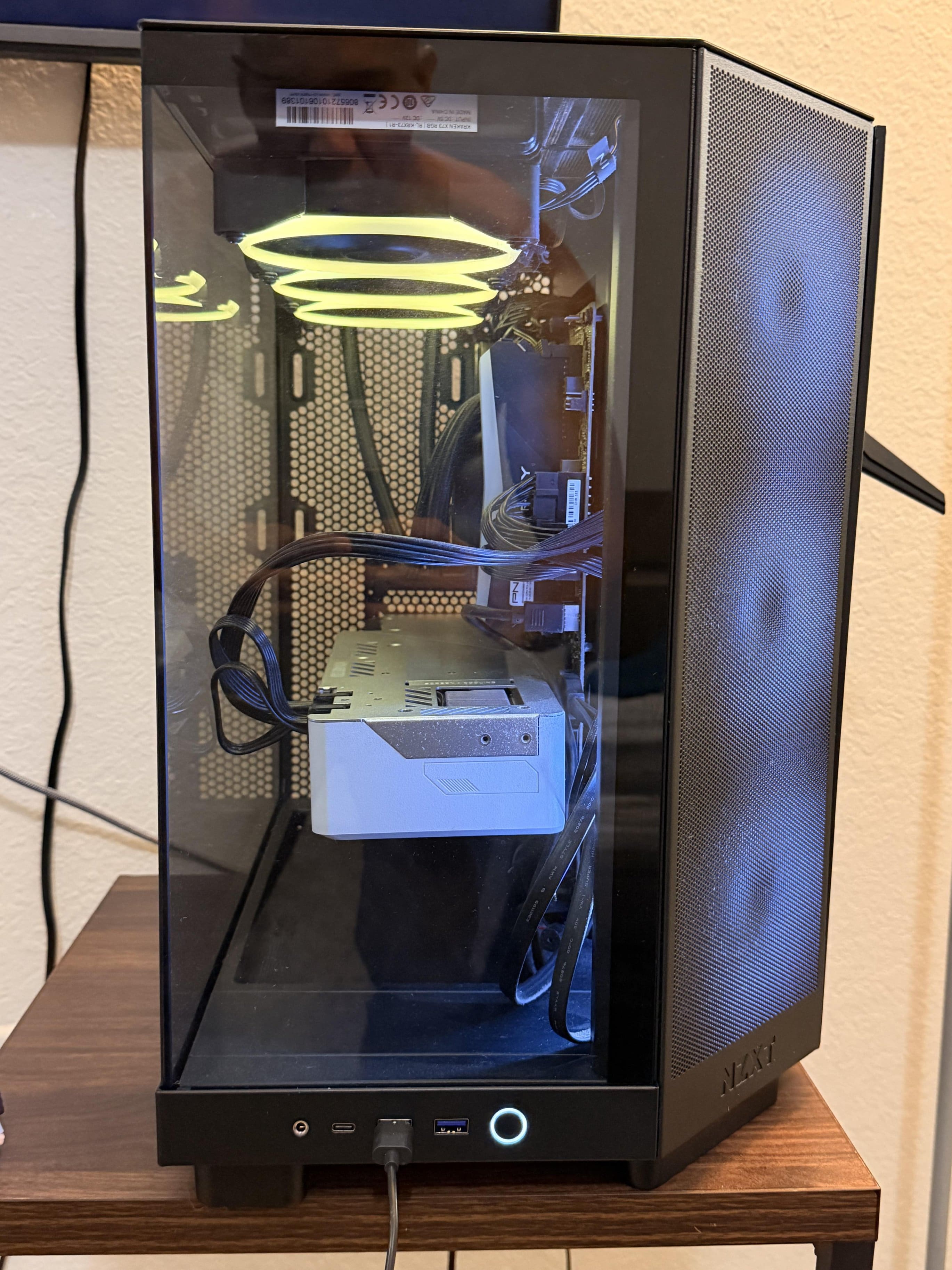 NZXT H6 Flow RGB ATX Mid Tower PC Case with Dual Chamber Black CC