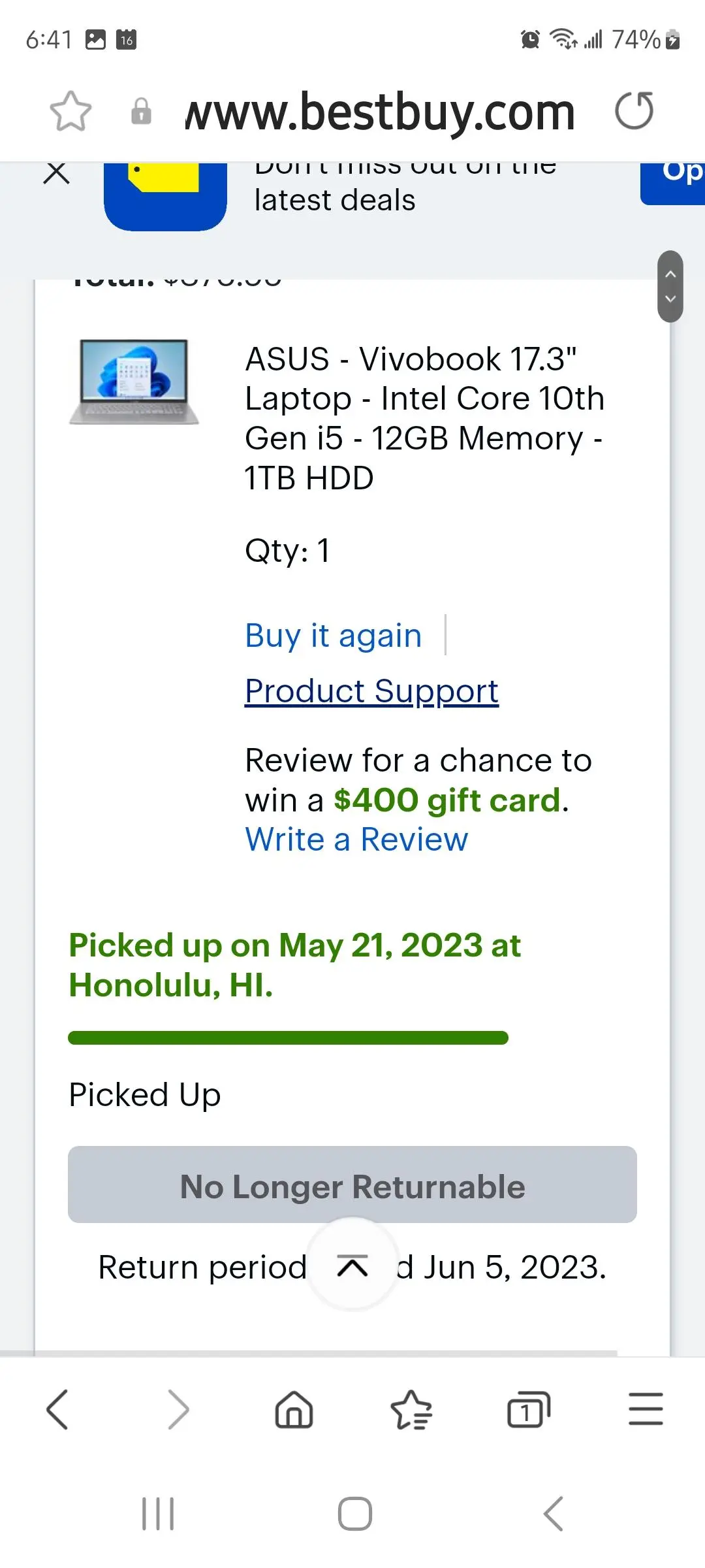 Customer provided, click to load a larger version