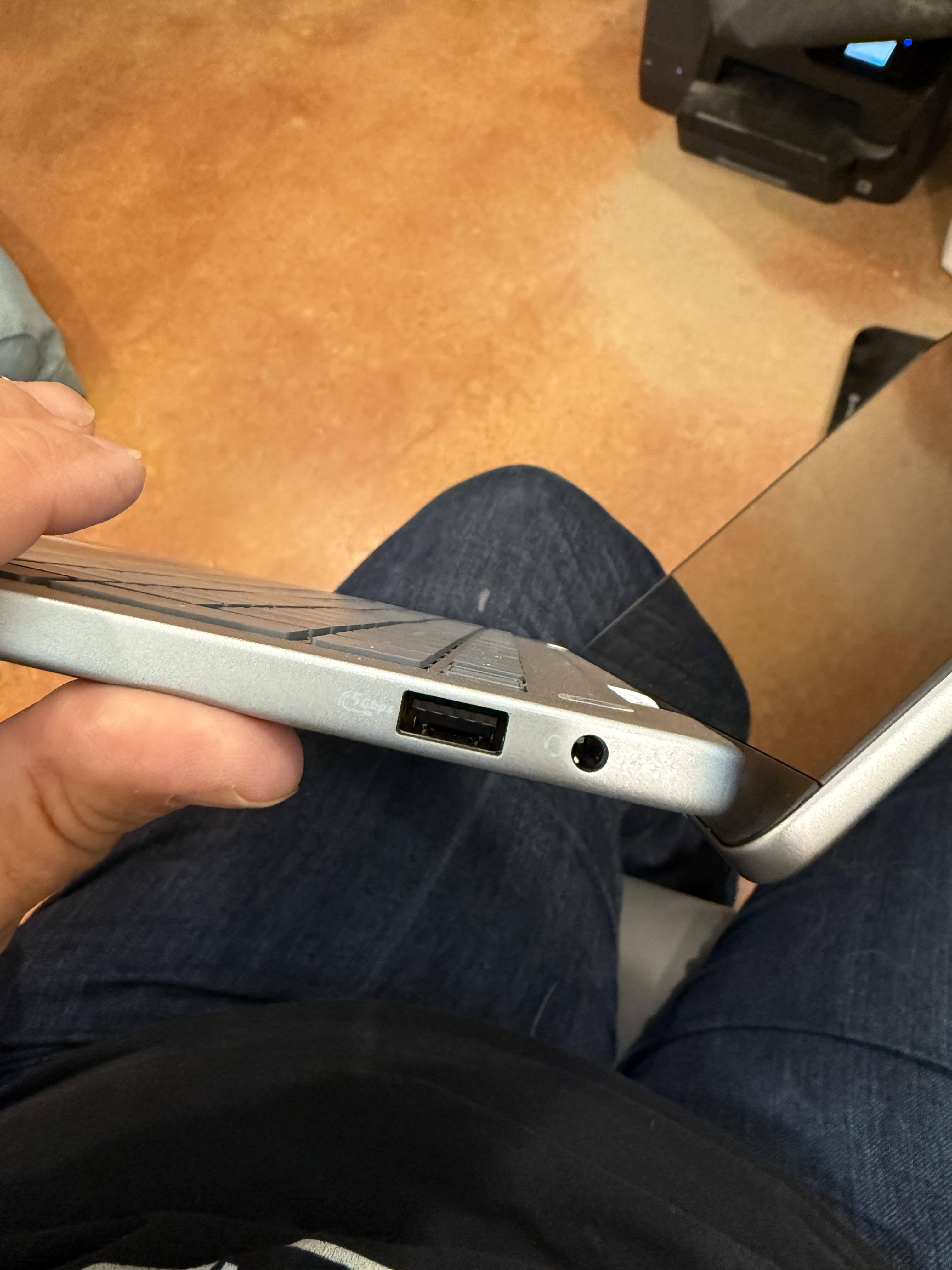 USB-A and audio jack, click to load a larger version