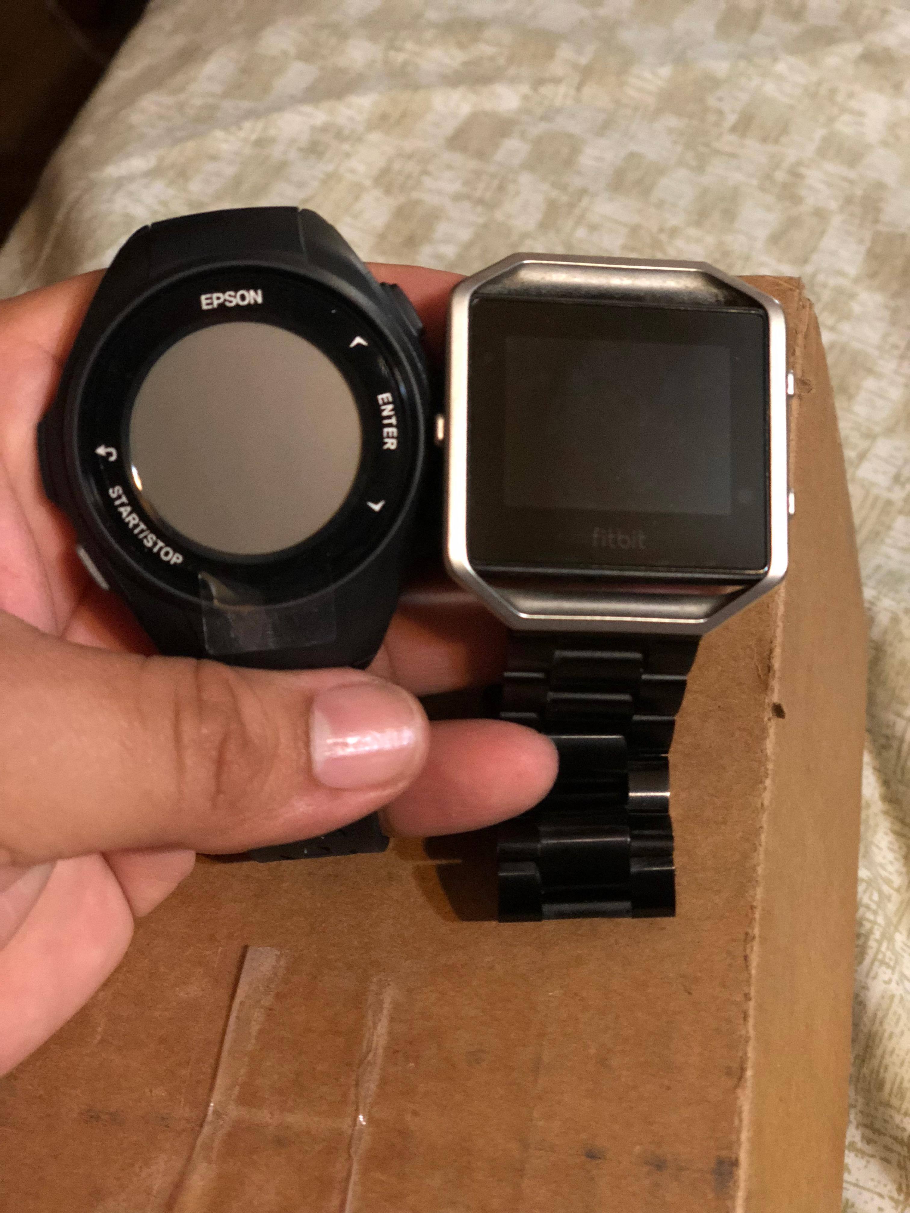 Epson Prosense 17 vs. Fitbit, click to load a larger version