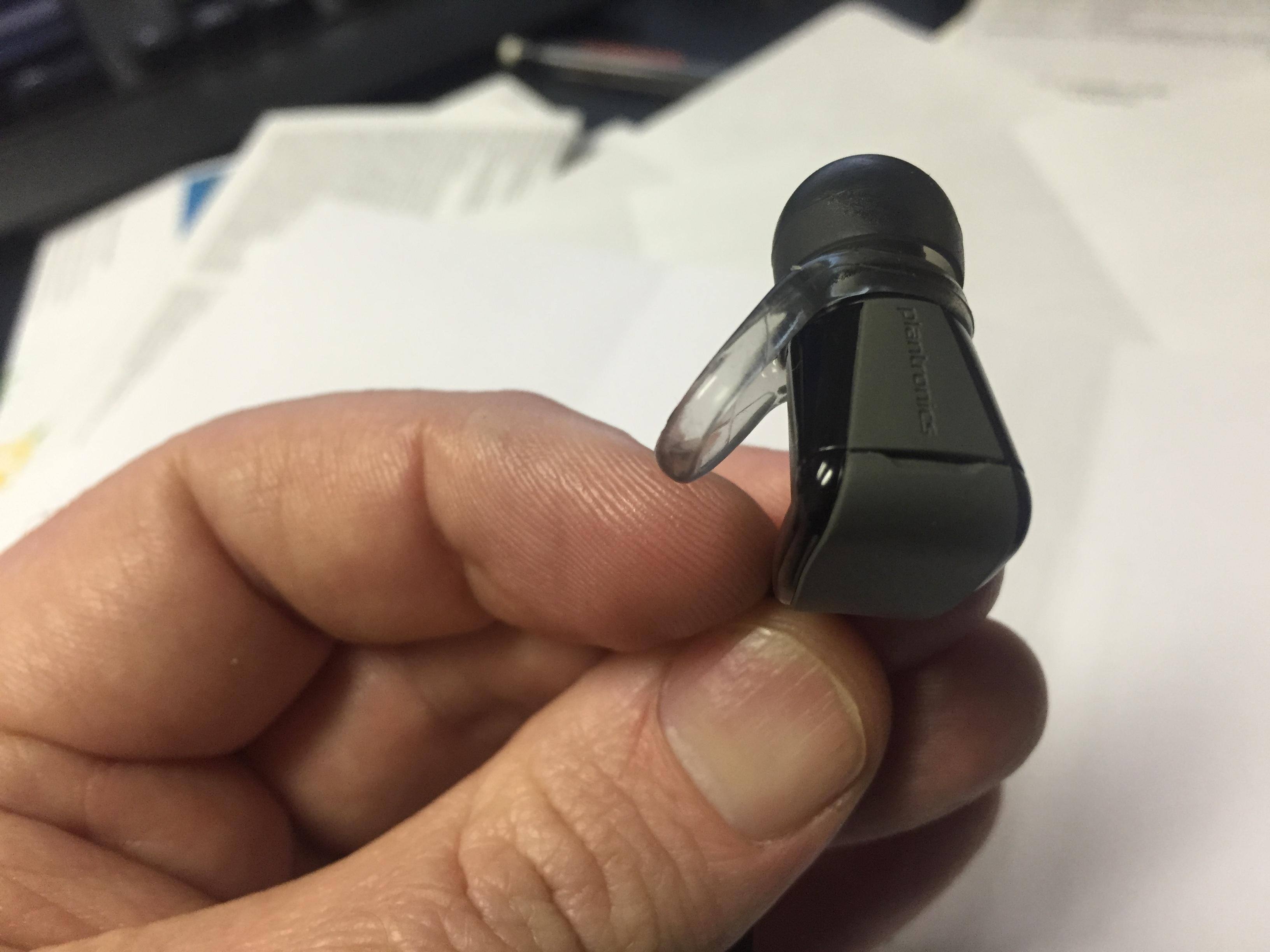 soft clear loop fits in your ear to hold securely, click to load a larger version